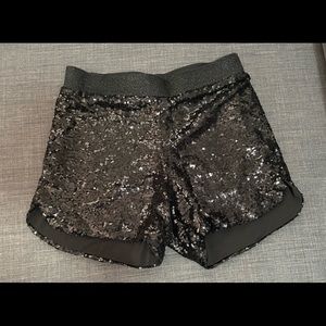 Black Sequin Shorts Large